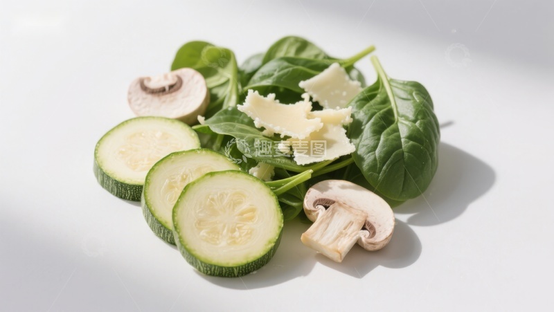 高清大图下载【趣麦麦图】新鲜蔬菜与奶酪组合