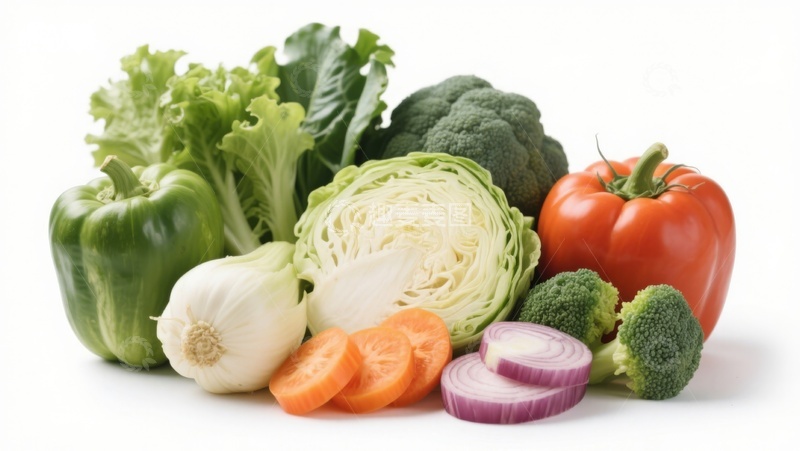高清大图下载【趣麦麦图】新鲜蔬菜组合展示