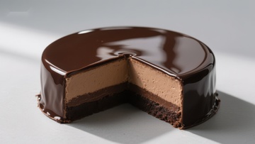 巧克力慕斯蛋糕切面展示