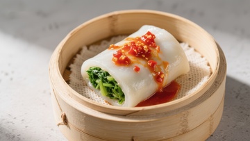 蒸笼中的美味肠粉