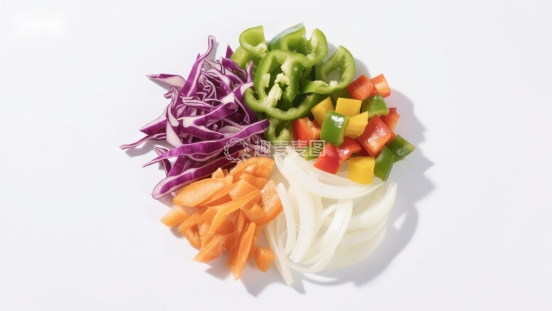 高清大图下载【趣麦麦图】切好的彩色蔬菜拼盘