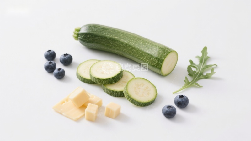 高清大图下载【趣麦麦图】新鲜蔬菜水果与奶酪组合