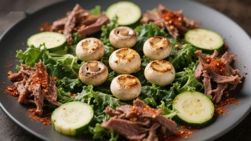 烤蘑菇牛柳沙拉