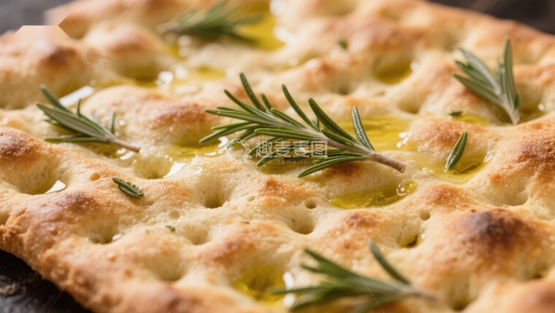 高清大图下载【趣麦麦图】香草橄榄油烤制的意式面包