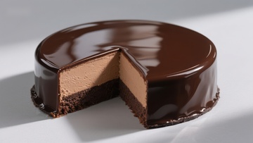 巧克力慕斯蛋糕切面展示