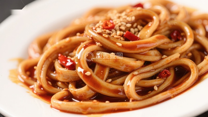 高清大图下载【趣麦麦图】麻辣鱿鱼圈，香辣诱人美食