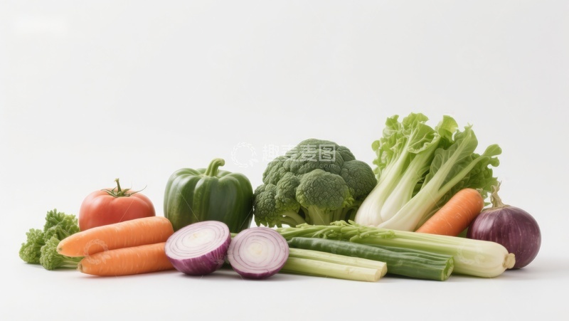 高清大图下载【趣麦麦图】新鲜蔬菜组合展示