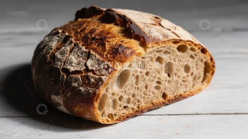 新鲜出炉的全麦面包