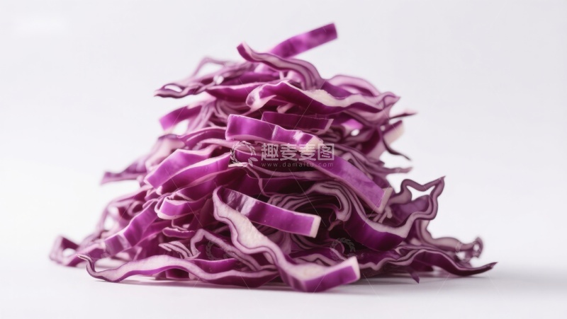 高清大图下载【趣麦麦图】切碎的紫甘蓝堆叠