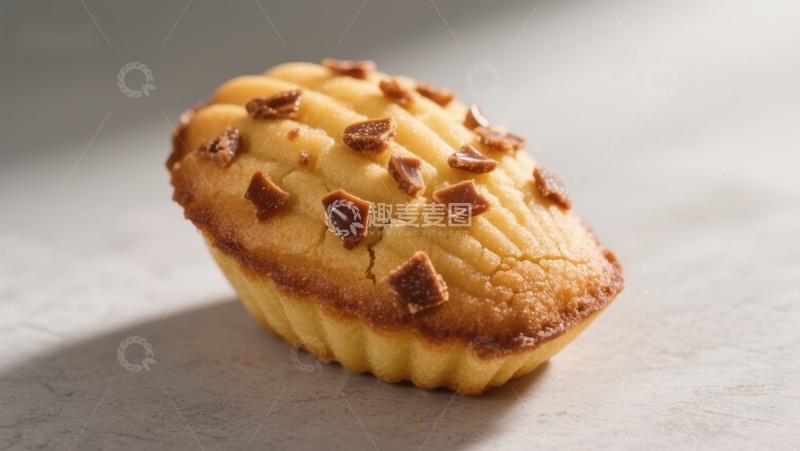 高清大图下载【趣麦麦图】金黄色杏仁小蛋糕