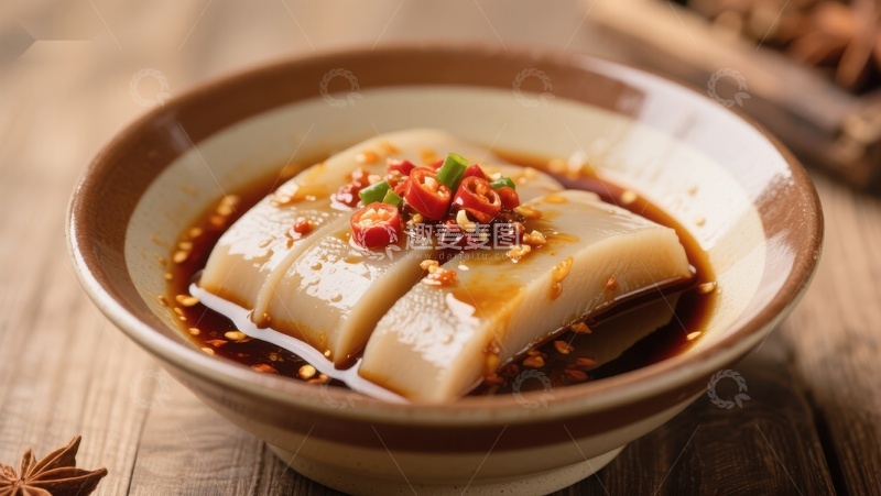 高清大图下载【趣麦麦图】麻辣凉粉，传统美食的诱人风味