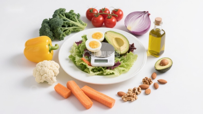 高清大图下载【趣麦麦图】健康食材与电子秤摆拍