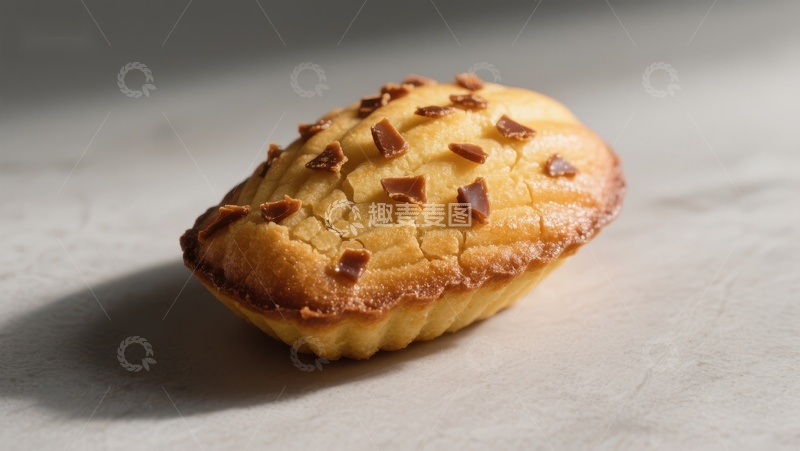 高清大图下载【趣麦麦图】金黄色的糕点撒有坚果碎