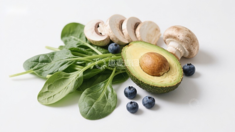 高清大图下载【趣麦麦图】新鲜蔬果与菌类组合