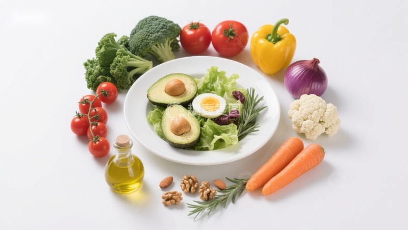 高清大图下载【趣麦麦图】新鲜蔬菜与健康食材摆盘