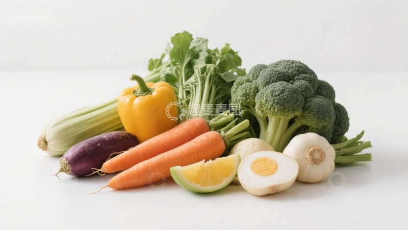 高清大图下载【趣麦麦图】新鲜蔬菜与鸡蛋组合