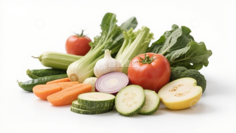 高清大图下载【趣麦麦图】新鲜蔬菜组合展示