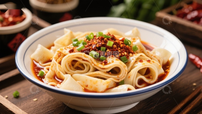 高清大图下载【趣麦麦图】麻辣凉皮，鲜香诱人