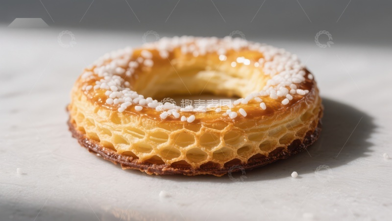高清大图下载【趣麦麦图】撒有糖粒的环形糕点