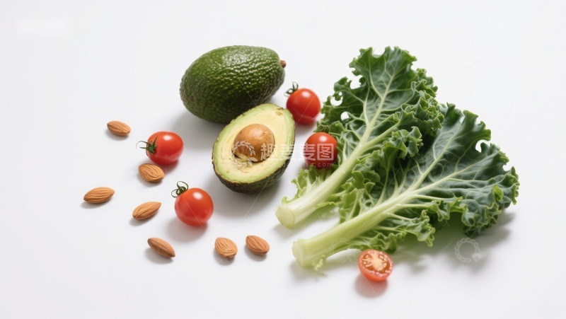 高清大图下载【趣麦麦图】新鲜蔬菜与坚果摆拍