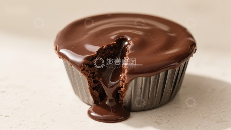 高清大图下载【趣麦麦图】巧克力蛋糕溢出诱人甜品