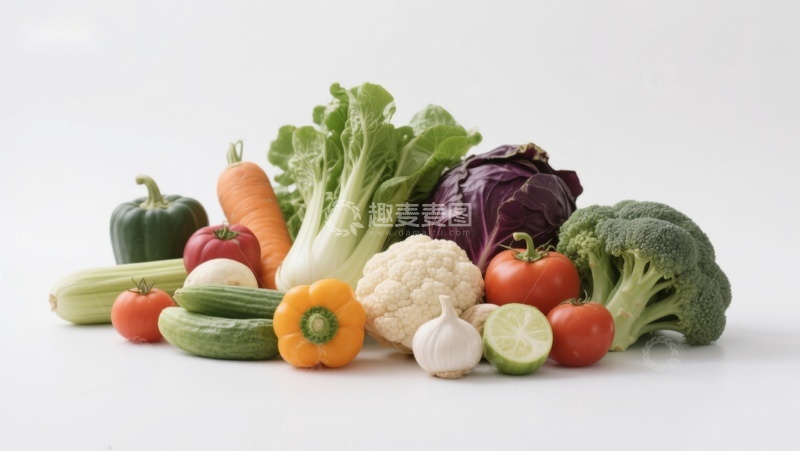 高清大图下载【趣麦麦图】新鲜蔬菜组合展示