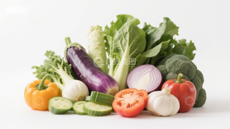 高清大图下载【趣麦麦图】新鲜蔬菜组合展示