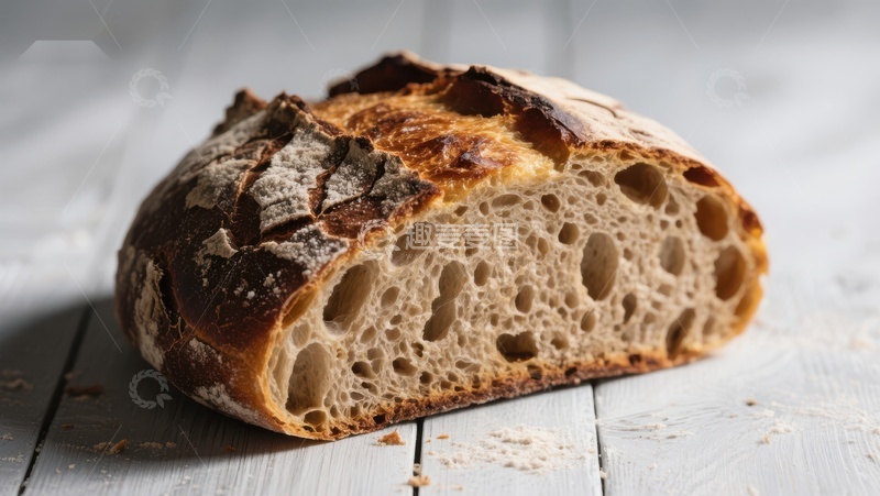 新鲜出炉的全麦面包
