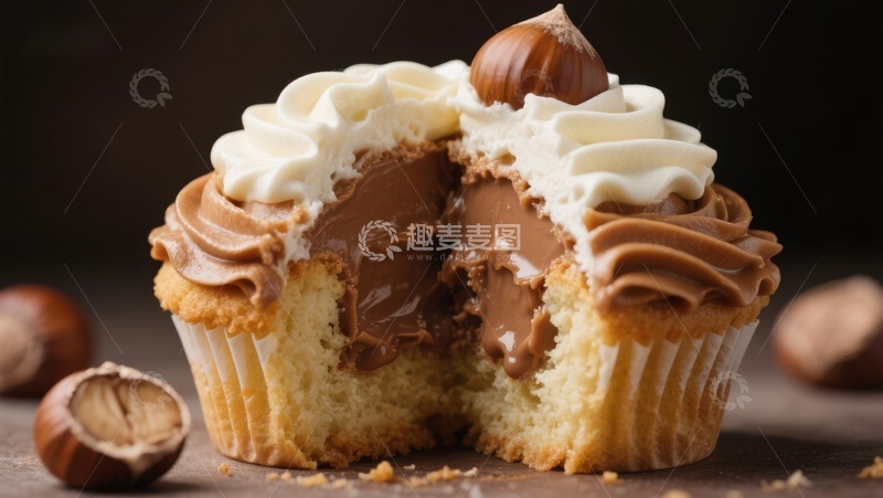 高清大图下载【趣麦麦图】奶油榛果夹心蛋糕