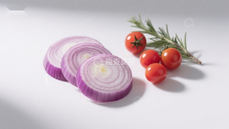 高清大图下载【趣麦麦图】切片洋葱与樱桃番茄