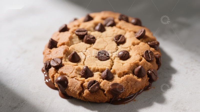 高清大图下载【趣麦麦图】巧克力豆饼干特写