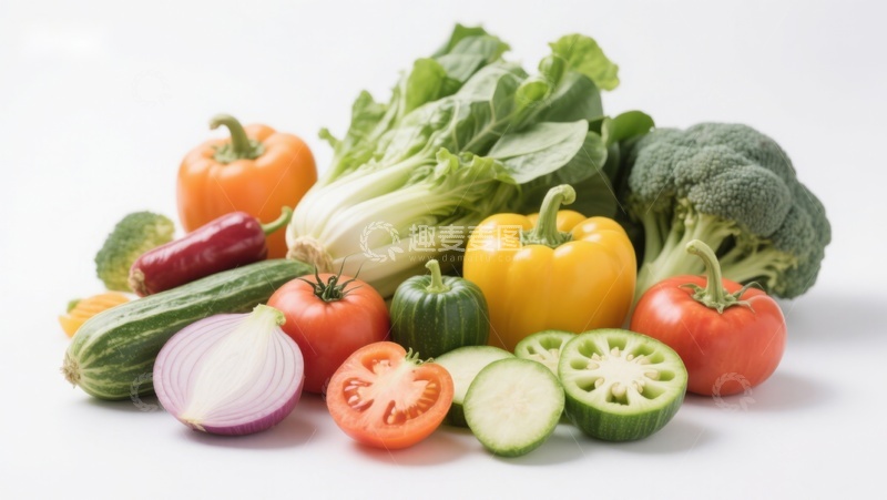 高清大图下载【趣麦麦图】新鲜蔬菜组合展示