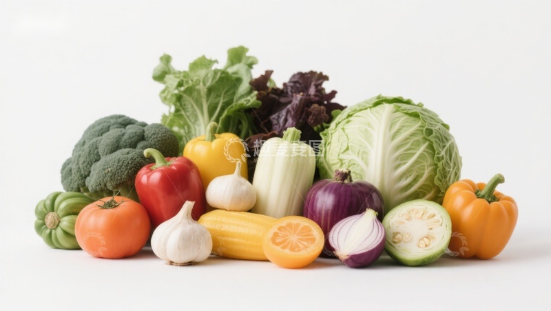 高清大图下载【趣麦麦图】新鲜蔬菜组合展示