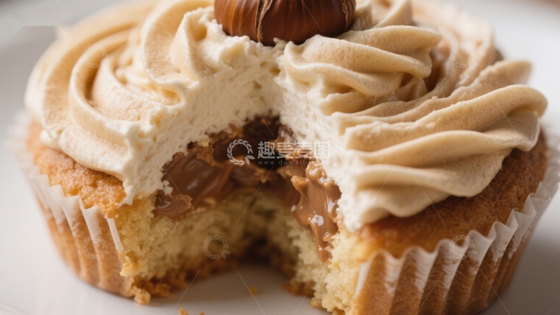 高清大图下载【趣麦麦图】奶油巧克力夹心纸杯蛋糕