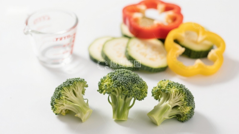 高清大图下载【趣麦麦图】新鲜蔬菜切片摆拍