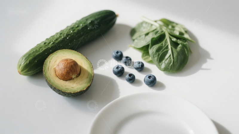 高清大图下载【趣麦麦图】新鲜蔬果与餐具静物