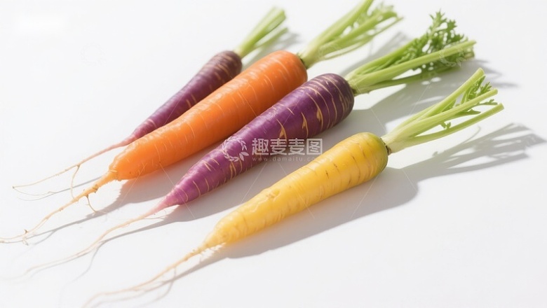 彩色胡萝卜静物展示