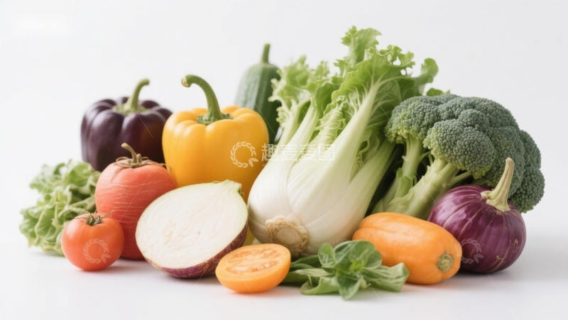 高清大图下载【趣麦麦图】新鲜蔬菜组合展示