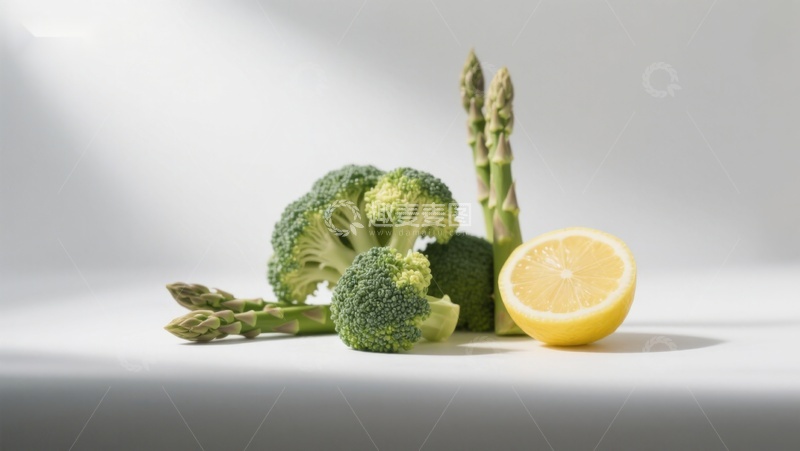 高清大图下载【趣麦麦图】新鲜蔬菜与柠檬静物