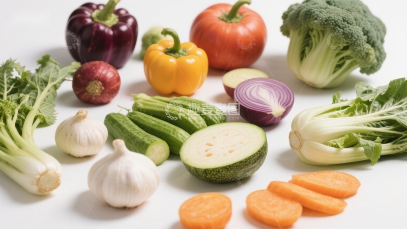 高清大图下载【趣麦麦图】新鲜蔬菜组合展示