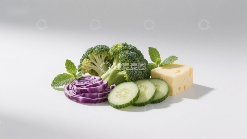 高清大图下载【趣麦麦图】新鲜蔬菜与奶酪组合