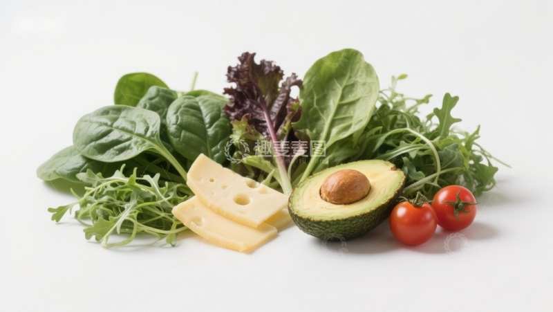高清大图下载【趣麦麦图】新鲜蔬菜与奶酪食材组合