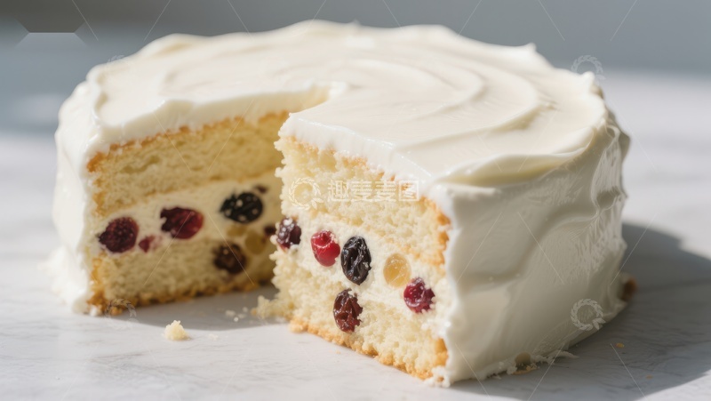 高清大图下载【趣麦麦图】奶油蛋糕切片展示