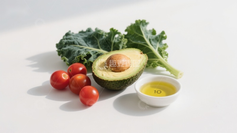 高清大图下载【趣麦麦图】新鲜蔬果与橄榄油摆拍