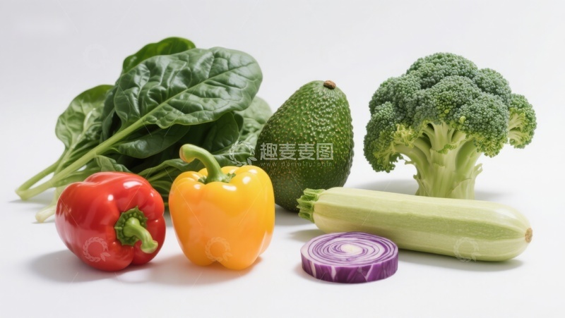 高清大图下载【趣麦麦图】新鲜蔬菜组合展示