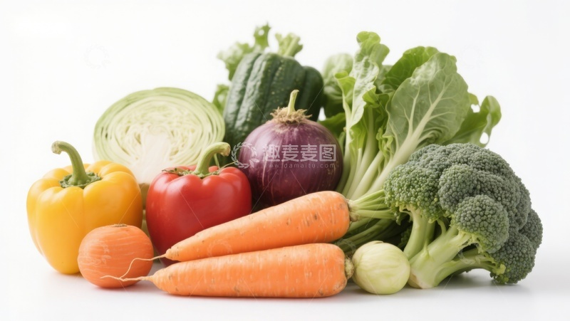 高清大图下载【趣麦麦图】新鲜蔬菜组合展示