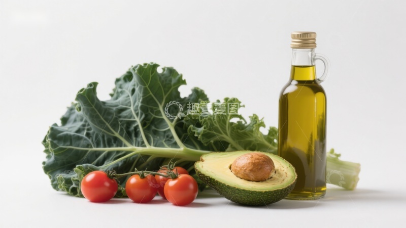 高清大图下载【趣麦麦图】新鲜蔬菜与橄榄油静物
