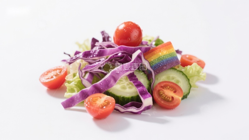 高清大图下载【趣麦麦图】色彩丰富的蔬菜沙拉