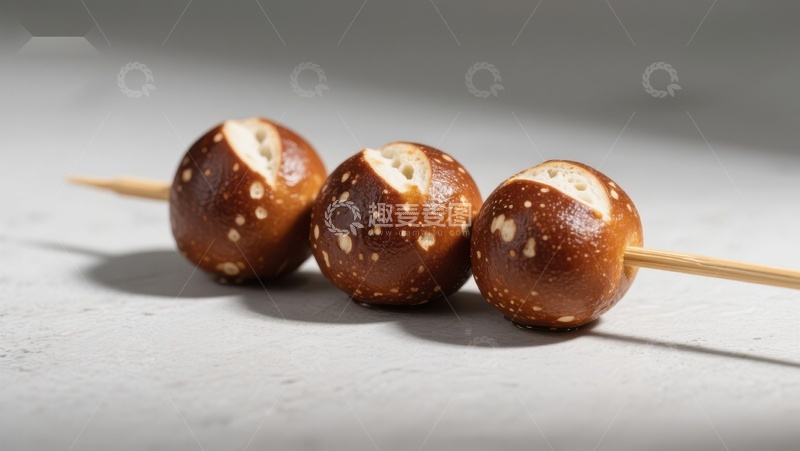 高清大图下载【趣麦麦图】烤制面包球串