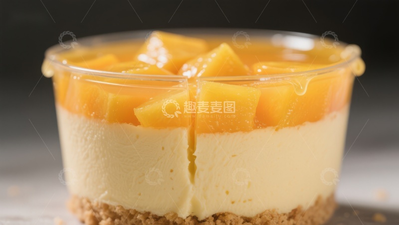 高清大图下载【趣麦麦图】-芒果慕斯蛋糕杯